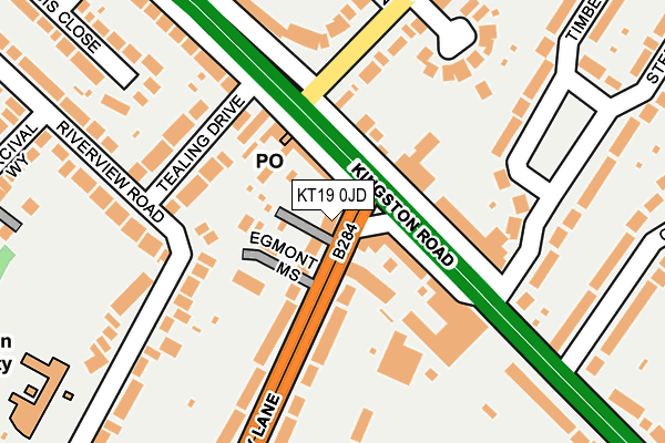KT19 0JD map - OS OpenMap – Local (Ordnance Survey) KT19 0JD map - OS OpenMap – Local (Ordnance Survey)