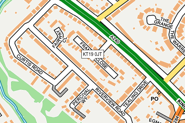 KT19 0JT map - OS OpenMap – Local (Ordnance Survey) KT19 0JT map - OS OpenMap – Local (Ordnance Survey)