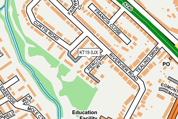 KT19 0JX map - OS OpenMap – Local (Ordnance Survey) KT19 0JX map - OS OpenMap – Local (Ordnance Survey)
