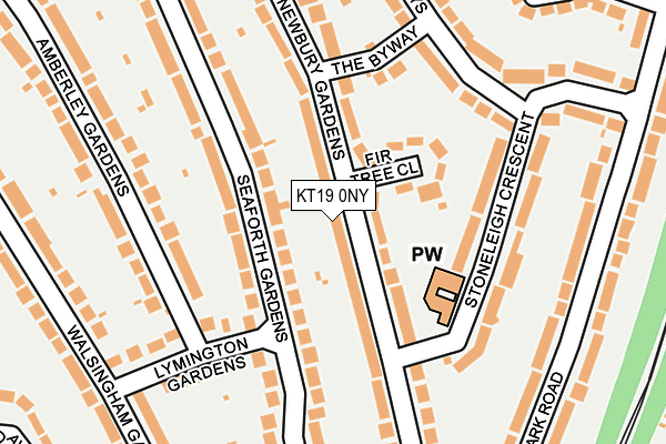 KT19 0NY map - OS OpenMap – Local (Ordnance Survey) KT19 0NY map - OS OpenMap – Local (Ordnance Survey)