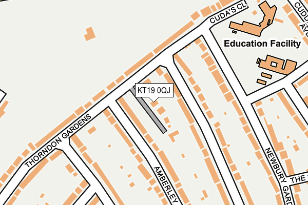 KT19 0QJ map - OS OpenMap – Local (Ordnance Survey) KT19 0QJ map - OS OpenMap – Local (Ordnance Survey)
