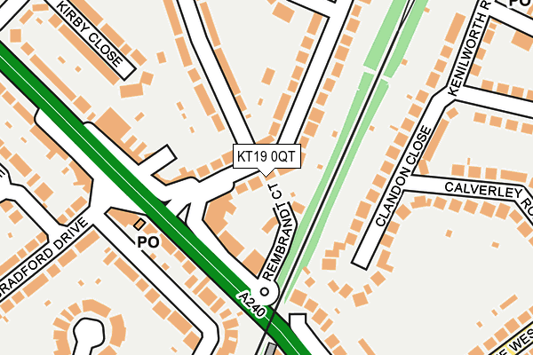 KT19 0QT map - OS OpenMap – Local (Ordnance Survey) KT19 0QT map - OS OpenMap – Local (Ordnance Survey)
