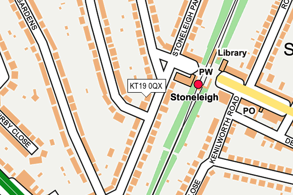 KT19 0QX map - OS OpenMap – Local (Ordnance Survey) KT19 0QX map - OS OpenMap – Local (Ordnance Survey)