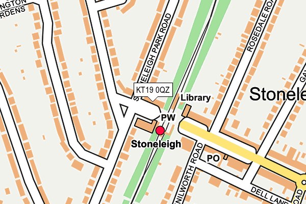 KT19 0QZ map - OS OpenMap – Local (Ordnance Survey) KT19 0QZ map - OS OpenMap – Local (Ordnance Survey)
