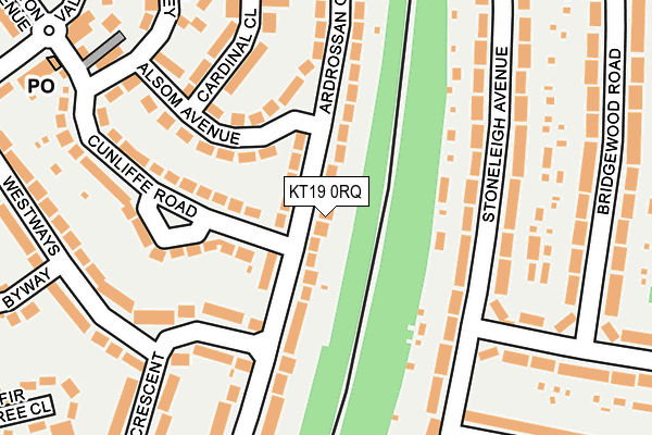 KT19 0RQ map - OS OpenMap – Local (Ordnance Survey) KT19 0RQ map - OS OpenMap – Local (Ordnance Survey)