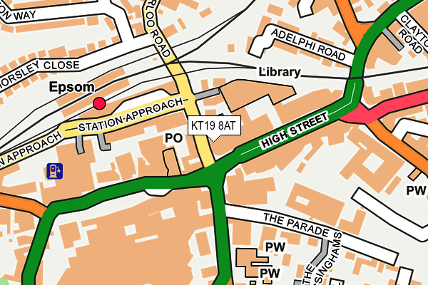 KT19 8AT map - OS OpenMap – Local (Ordnance Survey) KT19 8AT map - OS OpenMap – Local (Ordnance Survey)