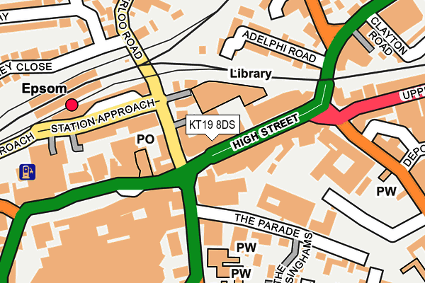 KT19 8DS map - OS OpenMap – Local (Ordnance Survey) KT19 8DS map - OS OpenMap – Local (Ordnance Survey)
