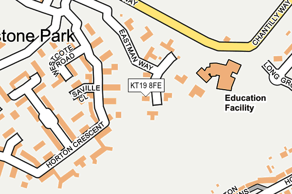 KT19 8FE map - OS OpenMap – Local (Ordnance Survey) KT19 8FE map - OS OpenMap – Local (Ordnance Survey)