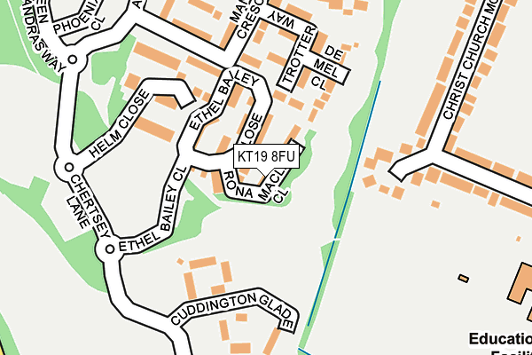 KT19 8FU map - OS OpenMap – Local (Ordnance Survey) KT19 8FU map - OS OpenMap – Local (Ordnance Survey)