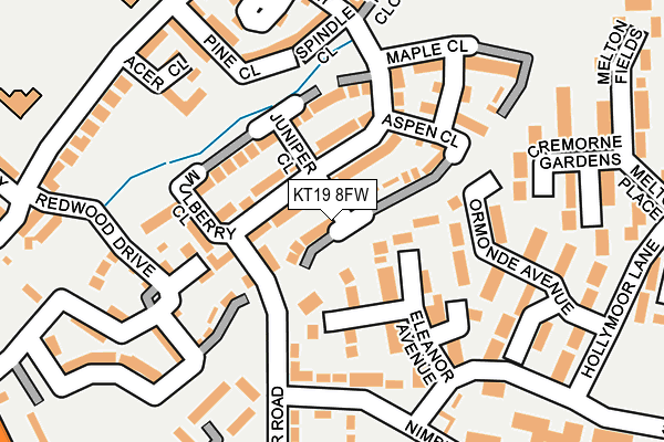 KT19 8FW map - OS OpenMap – Local (Ordnance Survey) KT19 8FW map - OS OpenMap – Local (Ordnance Survey)
