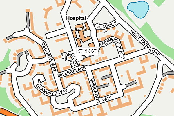 KT19 8GT map - OS OpenMap – Local (Ordnance Survey) KT19 8GT map - OS OpenMap – Local (Ordnance Survey)