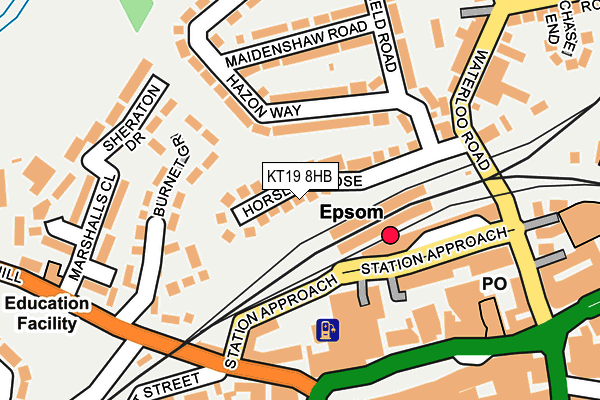KT19 8HB map - OS OpenMap – Local (Ordnance Survey) KT19 8HB map - OS OpenMap – Local (Ordnance Survey)