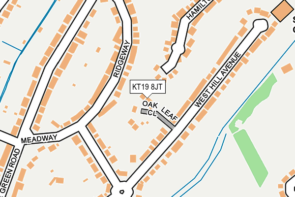 KT19 8JT map - OS OpenMap – Local (Ordnance Survey) KT19 8JT map - OS OpenMap – Local (Ordnance Survey)