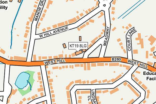 KT19 8LG map - OS OpenMap – Local (Ordnance Survey) KT19 8LG map - OS OpenMap – Local (Ordnance Survey)