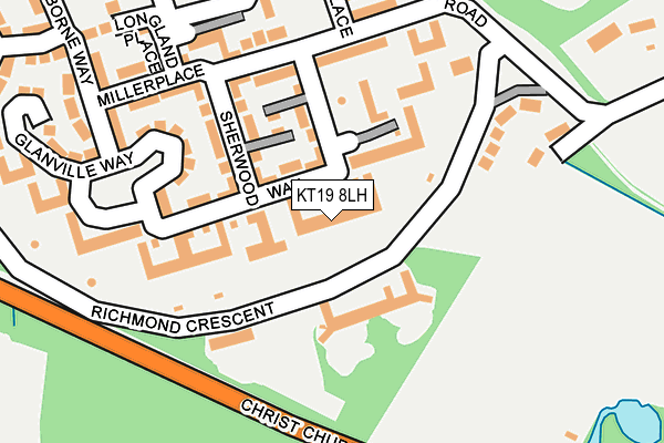 KT19 8LH map - OS OpenMap – Local (Ordnance Survey) KT19 8LH map - OS OpenMap – Local (Ordnance Survey)