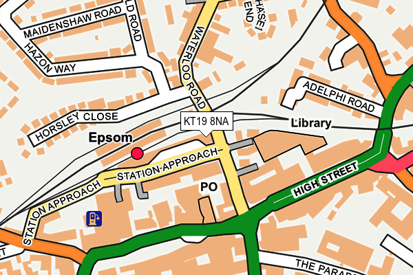 KT19 8NA map - OS OpenMap – Local (Ordnance Survey) KT19 8NA map - OS OpenMap – Local (Ordnance Survey)