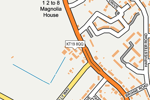 KT19 8QQ map - OS OpenMap – Local (Ordnance Survey) KT19 8QQ map - OS OpenMap – Local (Ordnance Survey)