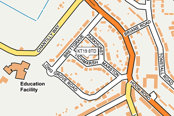 KT19 8TD map - OS OpenMap – Local (Ordnance Survey) KT19 8TD map - OS OpenMap – Local (Ordnance Survey)