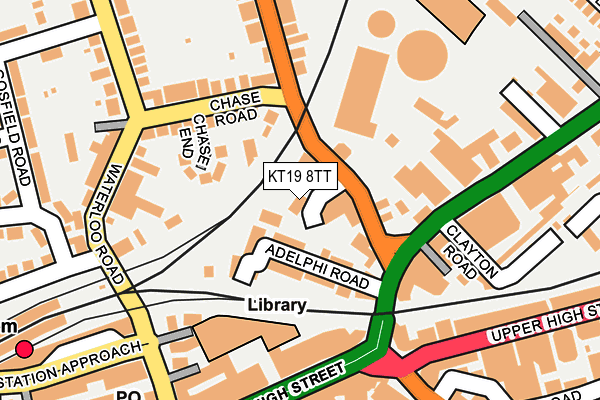 KT19 8TT map - OS OpenMap – Local (Ordnance Survey) KT19 8TT map - OS OpenMap – Local (Ordnance Survey)