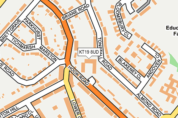 KT19 8UD map - OS OpenMap – Local (Ordnance Survey) KT19 8UD map - OS OpenMap – Local (Ordnance Survey)