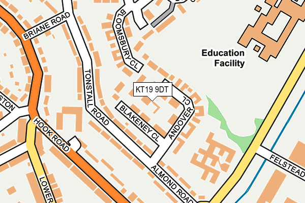 KT19 9DT map - OS OpenMap – Local (Ordnance Survey) KT19 9DT map - OS OpenMap – Local (Ordnance Survey)