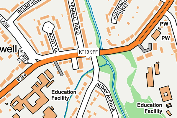 KT19 9FF map - OS OpenMap – Local (Ordnance Survey) KT19 9FF map - OS OpenMap – Local (Ordnance Survey)
