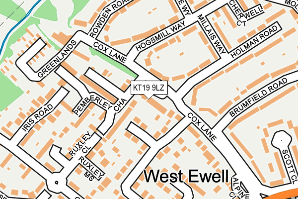 KT19 9LZ map - OS OpenMap – Local (Ordnance Survey) KT19 9LZ map - OS OpenMap – Local (Ordnance Survey)