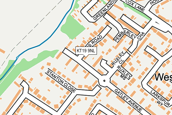 KT19 9NL map - OS OpenMap – Local (Ordnance Survey) KT19 9NL map - OS OpenMap – Local (Ordnance Survey)
