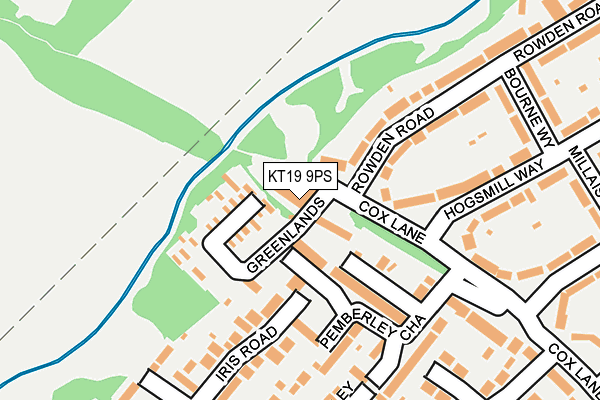 KT19 9PS map - OS OpenMap – Local (Ordnance Survey) KT19 9PS map - OS OpenMap – Local (Ordnance Survey)