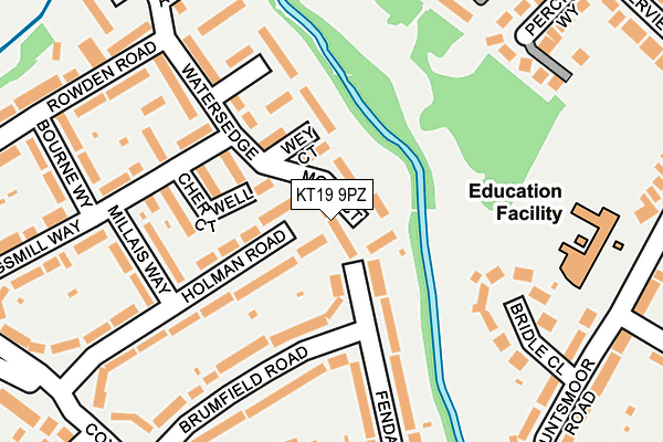 KT19 9PZ map - OS OpenMap – Local (Ordnance Survey) KT19 9PZ map - OS OpenMap – Local (Ordnance Survey)