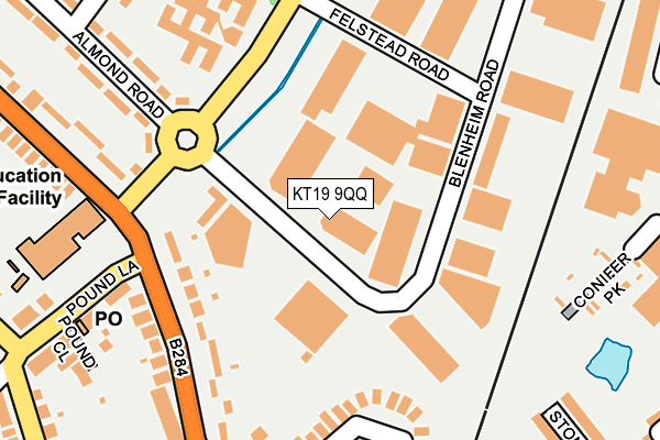 KT19 9QQ map - OS OpenMap – Local (Ordnance Survey) KT19 9QQ map - OS OpenMap – Local (Ordnance Survey)