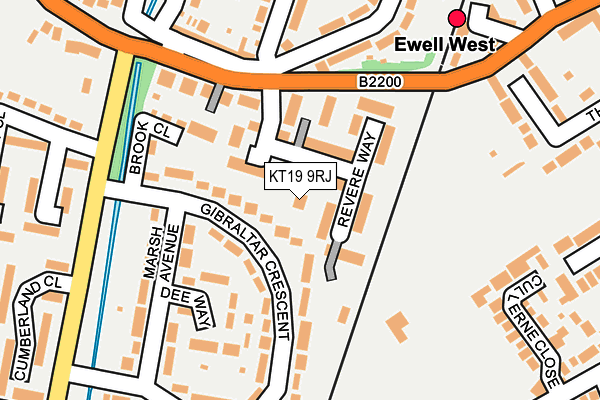 KT19 9RJ map - OS OpenMap – Local (Ordnance Survey) KT19 9RJ map - OS OpenMap – Local (Ordnance Survey)