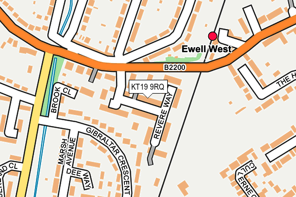 KT19 9RQ map - OS OpenMap – Local (Ordnance Survey) KT19 9RQ map - OS OpenMap – Local (Ordnance Survey)