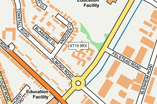 KT19 9RX map - OS OpenMap – Local (Ordnance Survey) KT19 9RX map - OS OpenMap – Local (Ordnance Survey)