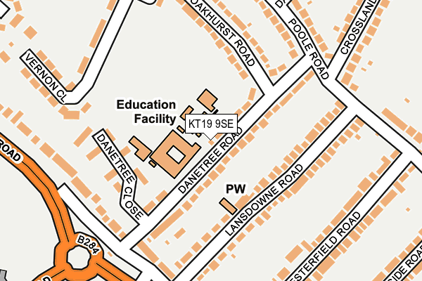 KT19 9SE map - OS OpenMap – Local (Ordnance Survey) KT19 9SE map - OS OpenMap – Local (Ordnance Survey)