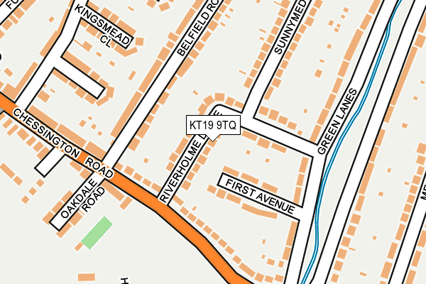 KT19 9TQ map - OS OpenMap – Local (Ordnance Survey) KT19 9TQ map - OS OpenMap – Local (Ordnance Survey)
