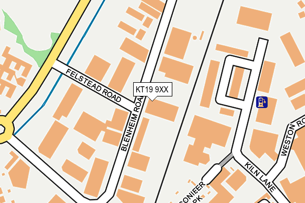 KT19 9XX map - OS OpenMap – Local (Ordnance Survey) KT19 9XX map - OS OpenMap – Local (Ordnance Survey)