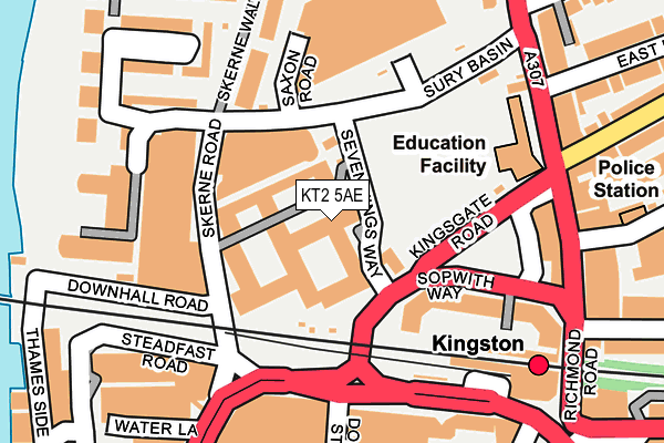 KT2 5AE map - OS OpenMap – Local (Ordnance Survey) KT2 5AE map - OS OpenMap – Local (Ordnance Survey)