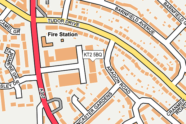 KT2 5BQ map - OS OpenMap – Local (Ordnance Survey) KT2 5BQ map - OS OpenMap – Local (Ordnance Survey)