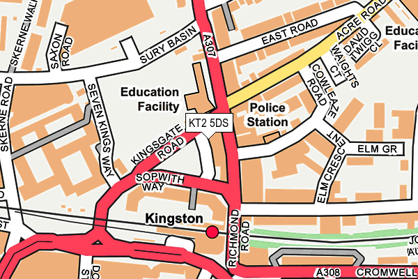 KT2 5DS map - OS OpenMap – Local (Ordnance Survey) KT2 5DS map - OS OpenMap – Local (Ordnance Survey)