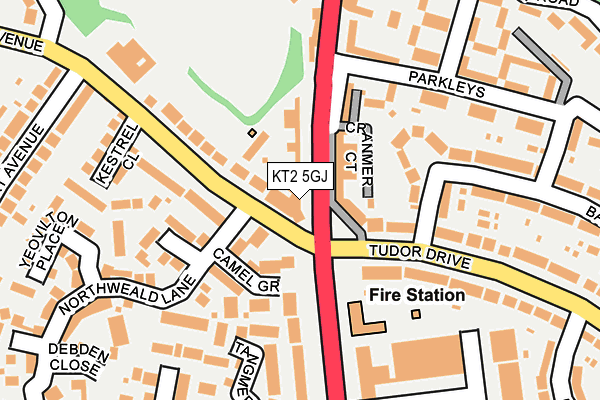 KT2 5GJ map - OS OpenMap – Local (Ordnance Survey) KT2 5GJ map - OS OpenMap – Local (Ordnance Survey)