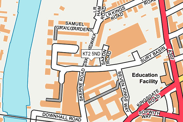 KT2 5ND map - OS OpenMap – Local (Ordnance Survey) KT2 5ND map - OS OpenMap – Local (Ordnance Survey)