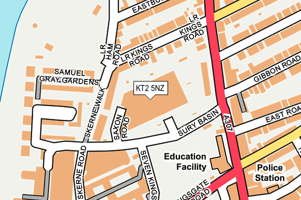 KT2 5NZ map - OS OpenMap – Local (Ordnance Survey) KT2 5NZ map - OS OpenMap – Local (Ordnance Survey)