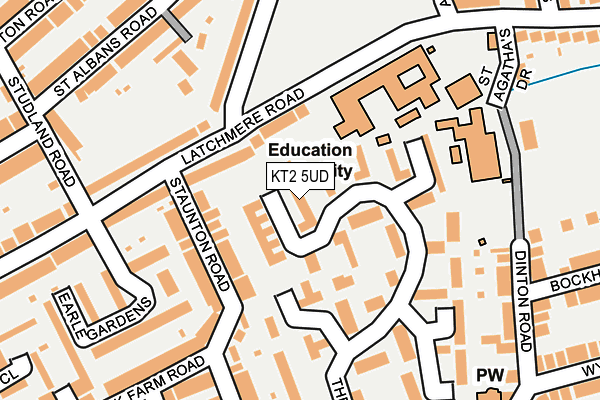 KT2 5UD map - OS OpenMap – Local (Ordnance Survey) KT2 5UD map - OS OpenMap – Local (Ordnance Survey)