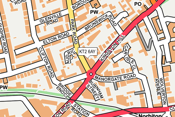 KT2 6AY map - OS OpenMap – Local (Ordnance Survey) KT2 6AY map - OS OpenMap – Local (Ordnance Survey)