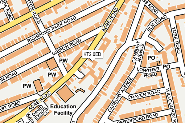 KT2 6ED map - OS OpenMap – Local (Ordnance Survey) KT2 6ED map - OS OpenMap – Local (Ordnance Survey)