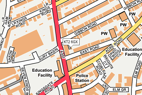 KT2 6GX map - OS OpenMap – Local (Ordnance Survey) KT2 6GX map - OS OpenMap – Local (Ordnance Survey)
