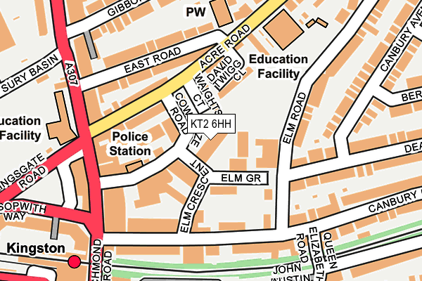 KT2 6HH map - OS OpenMap – Local (Ordnance Survey) KT2 6HH map - OS OpenMap – Local (Ordnance Survey)
