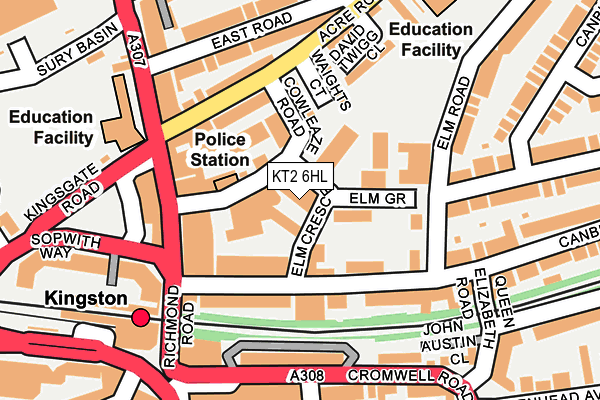 KT2 6HL map - OS OpenMap – Local (Ordnance Survey) KT2 6HL map - OS OpenMap – Local (Ordnance Survey)