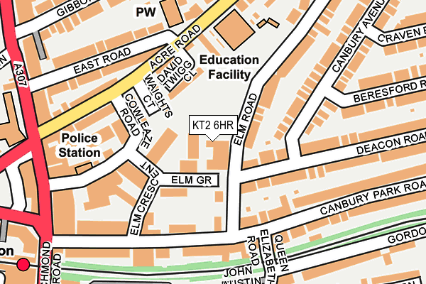 KT2 6HR map - OS OpenMap – Local (Ordnance Survey) KT2 6HR map - OS OpenMap – Local (Ordnance Survey)